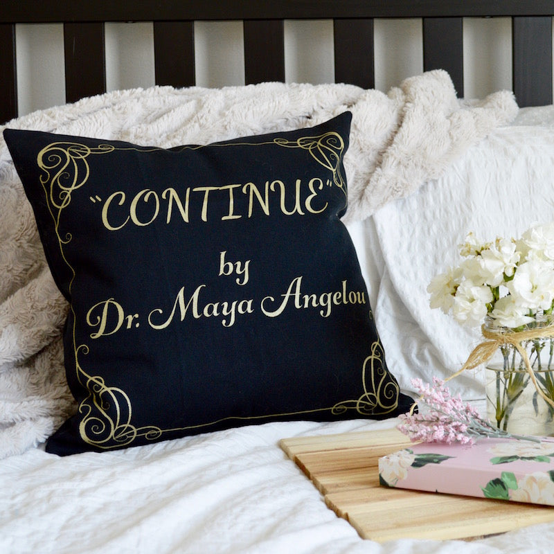 Poetry Contest Winners + "Continue" Pillow Cover!
