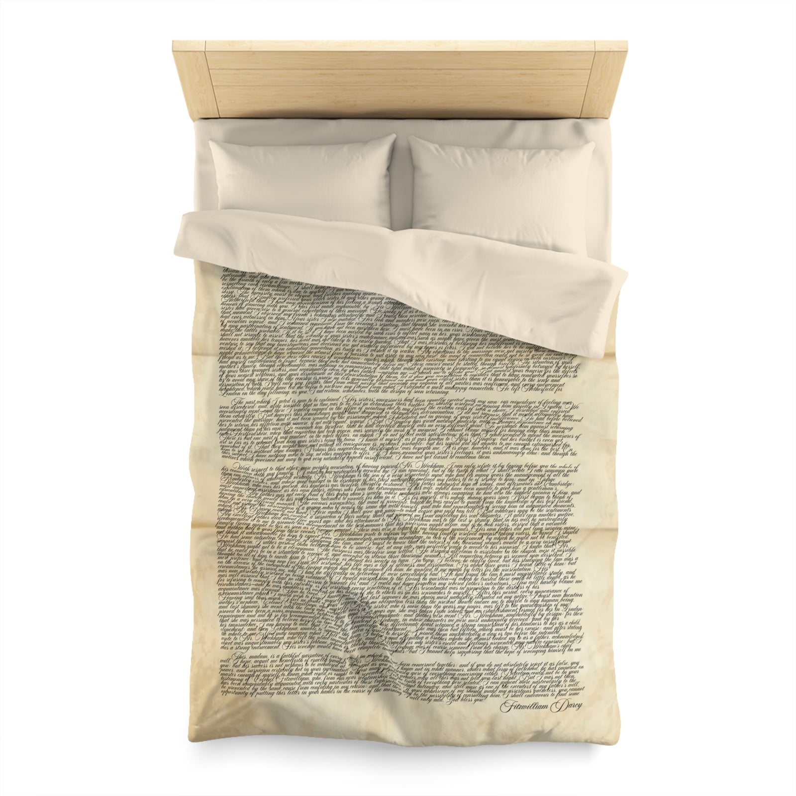 Mr. Darcy's Letter Duvet Cover