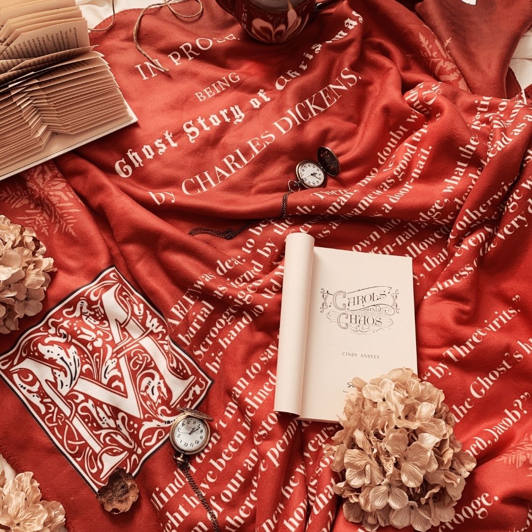 A Christmas Carol Sherpa Fleece Book Blanket