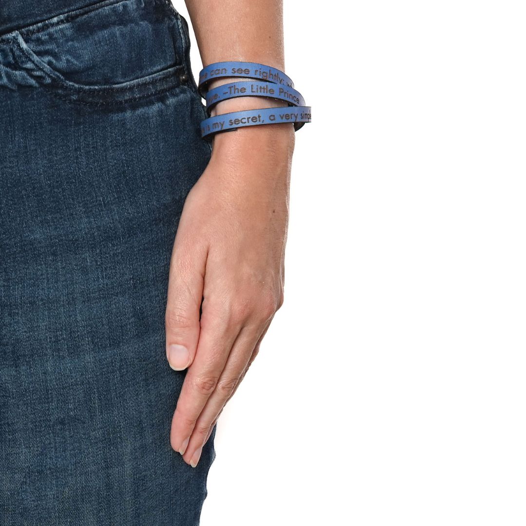 The Little Prince Leather Quote Bracelet