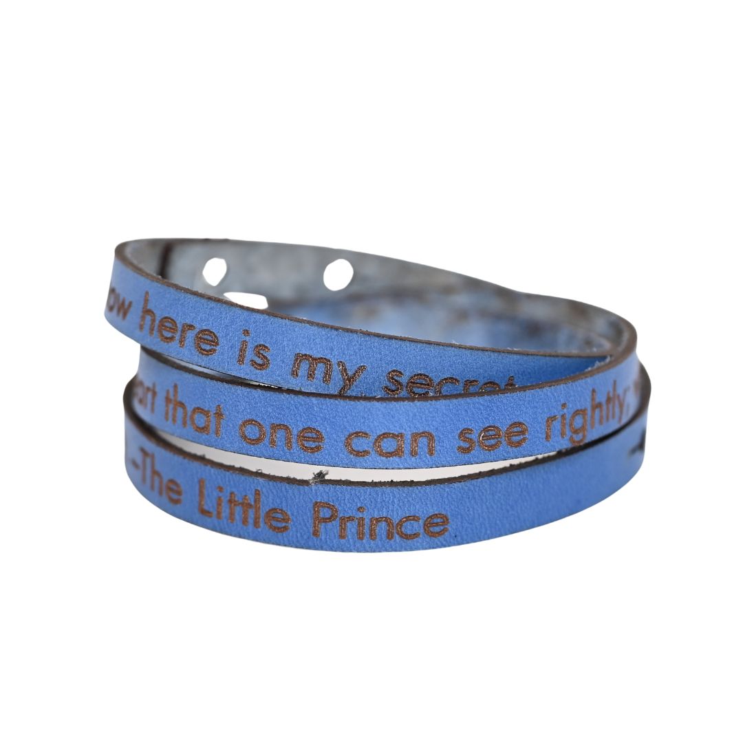 The Little Prince Leather Quote Bracelet