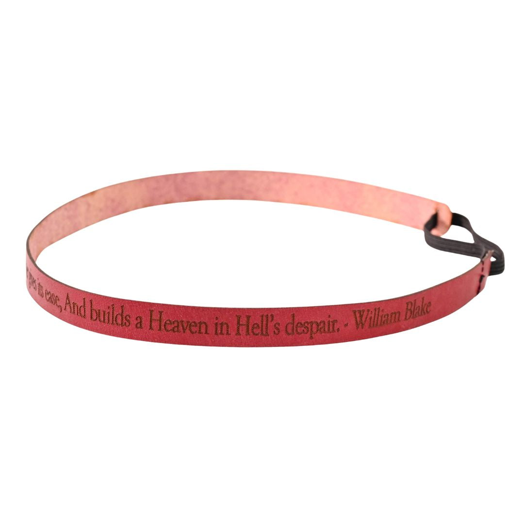 William Blake Leather Quote Headband