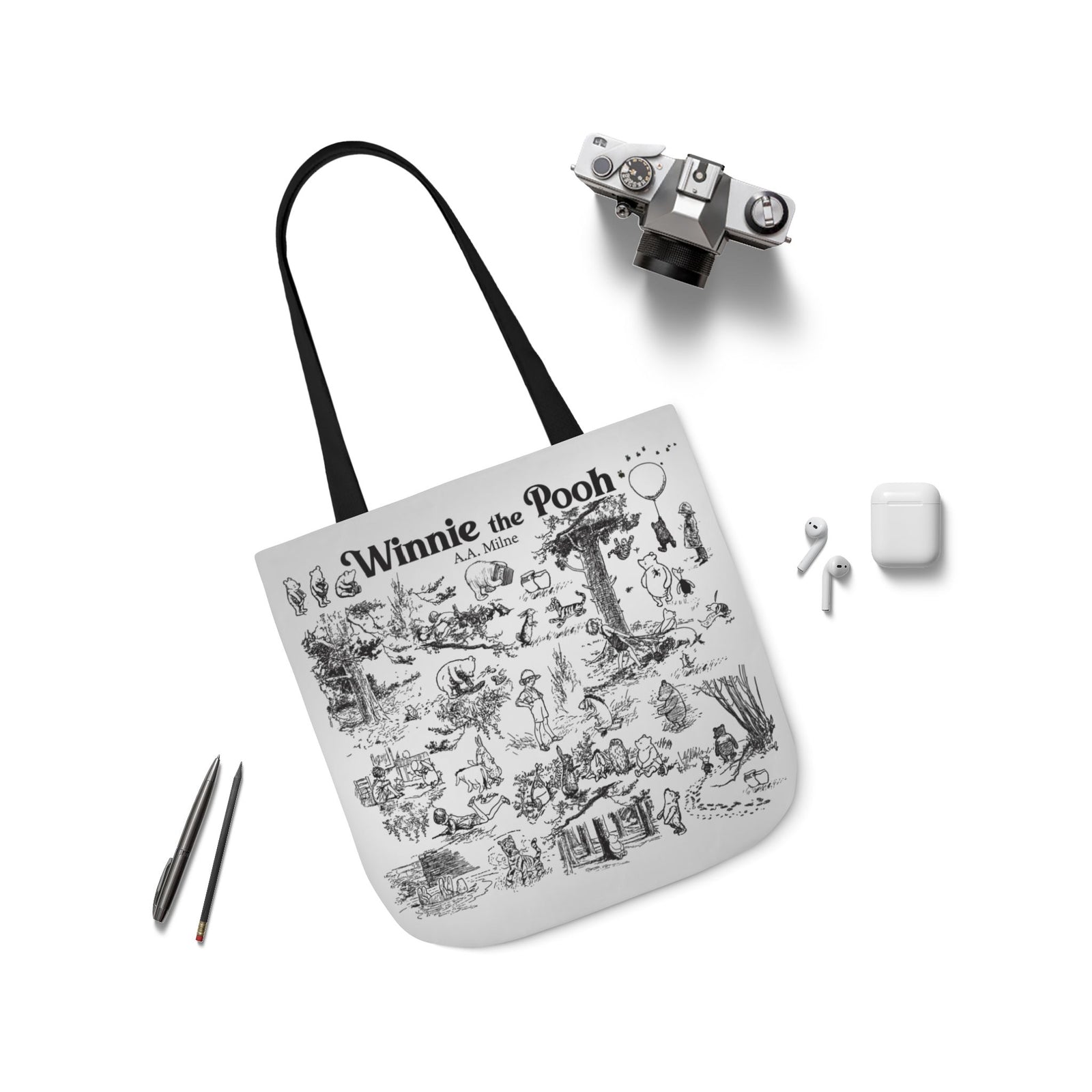 Winnie-the-Pooh Toile Tote Bag