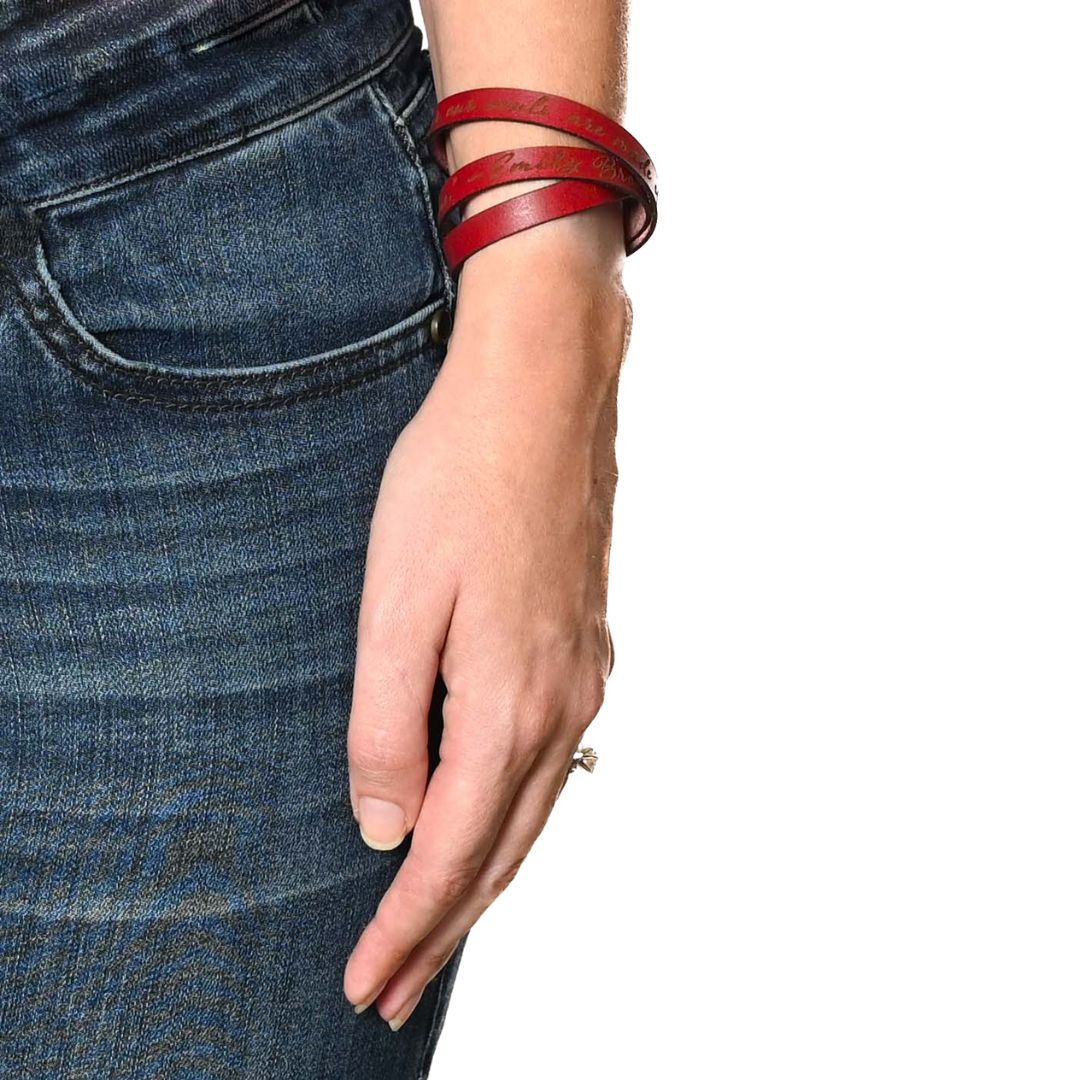 Wuthering Heights Leather Quote Bracelet