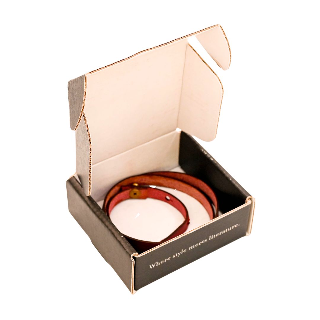 Wuthering Heights Leather Quote Bracelet