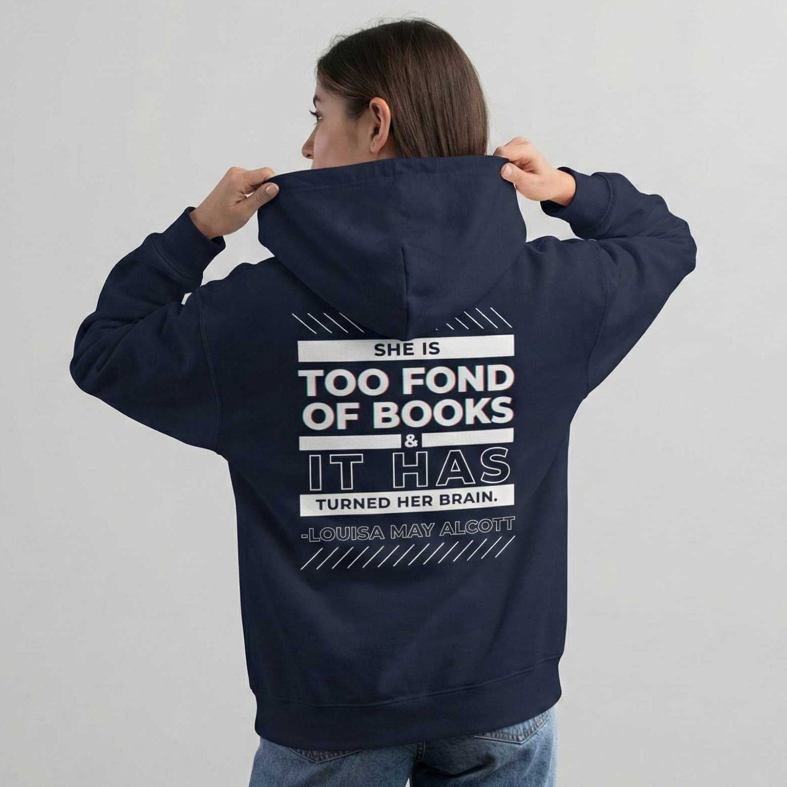 Louisa May Alcott Quote Full Zip Hoodie