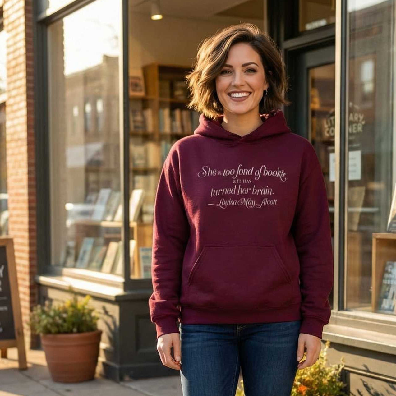 Louisa May Alcott Quote Hoodie