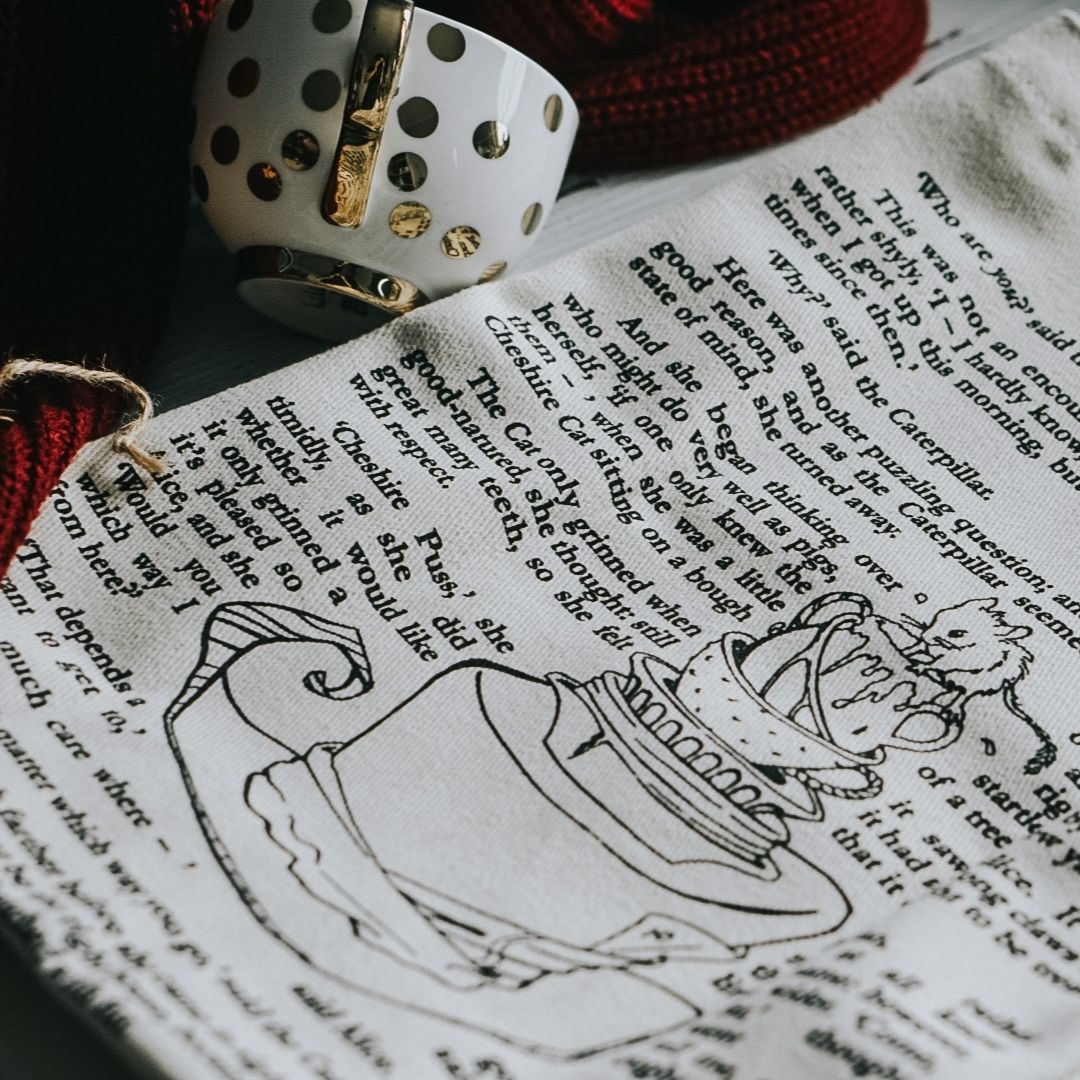 Alice in Wonderland Book Tote