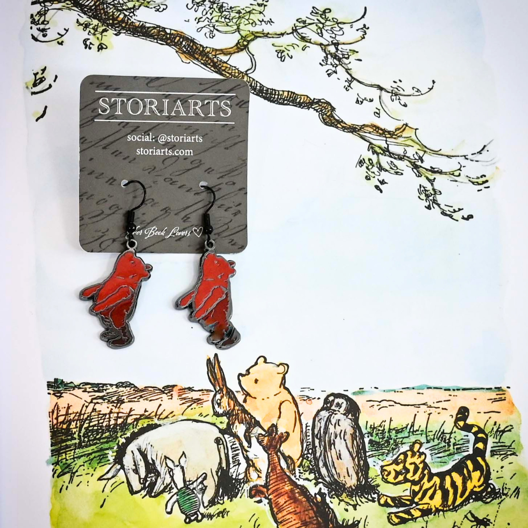 Winnie-the-Pooh Enamel Earrings