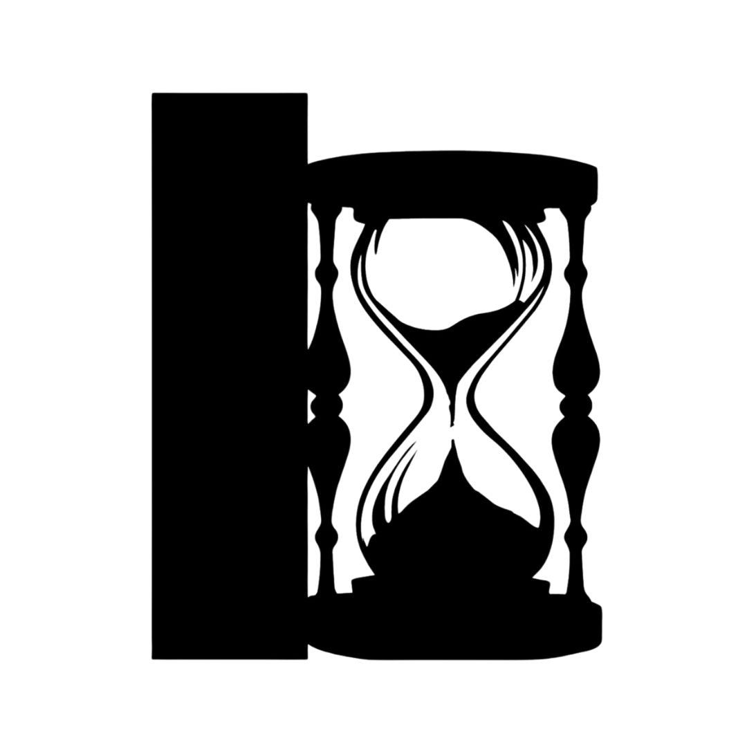 Hourglass Bookshelf Silhouette