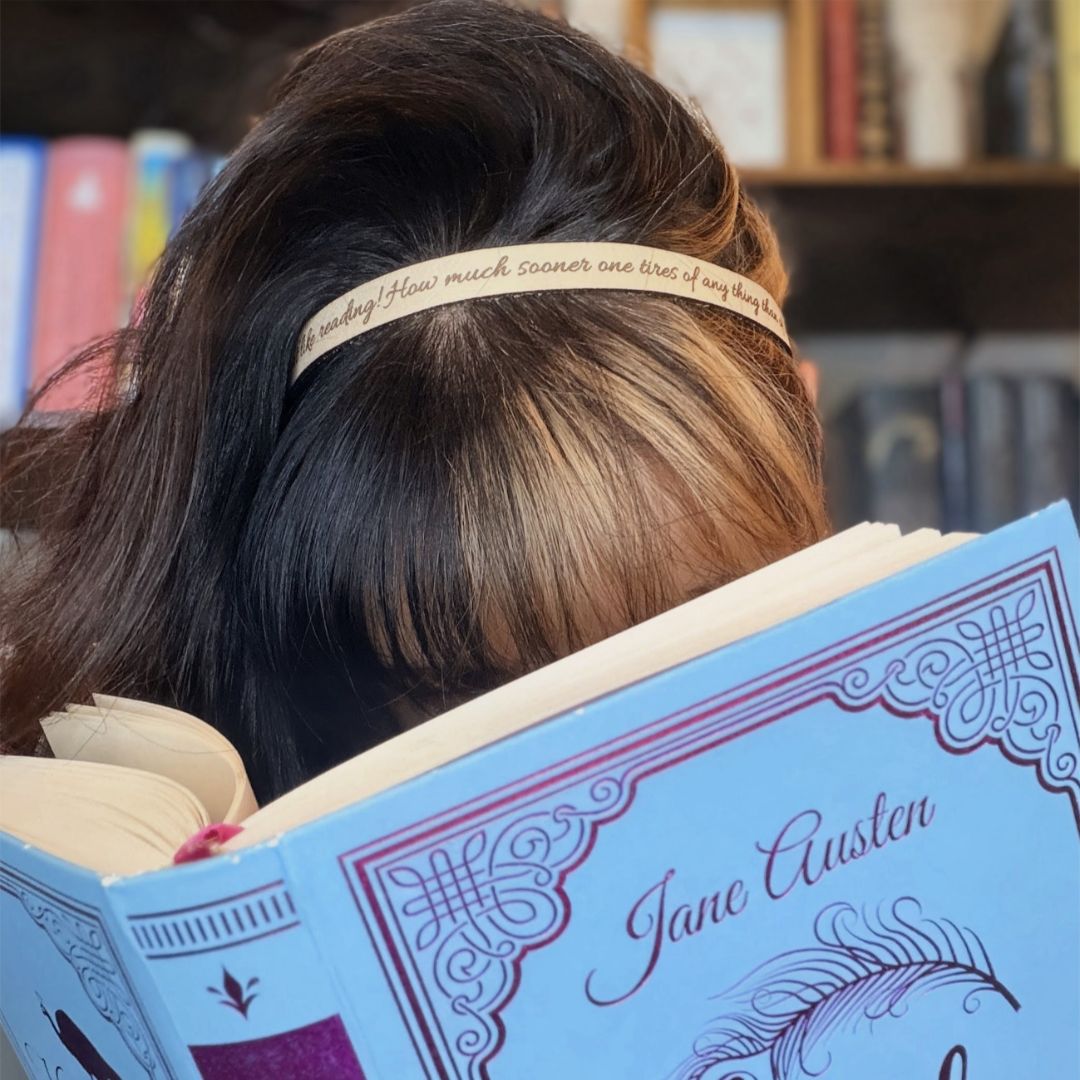 Jane Austen Leather Quote Headband