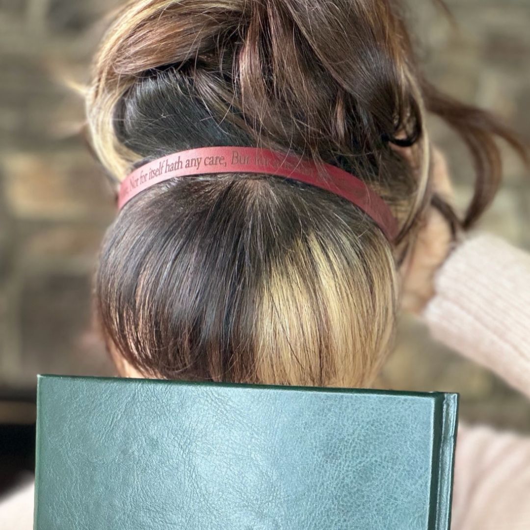 William Blake Leather Quote Headband