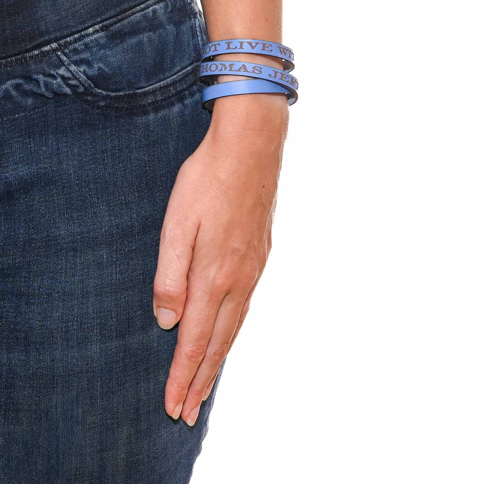 I Cannot Live Without Books Leather Quote Bracelet
