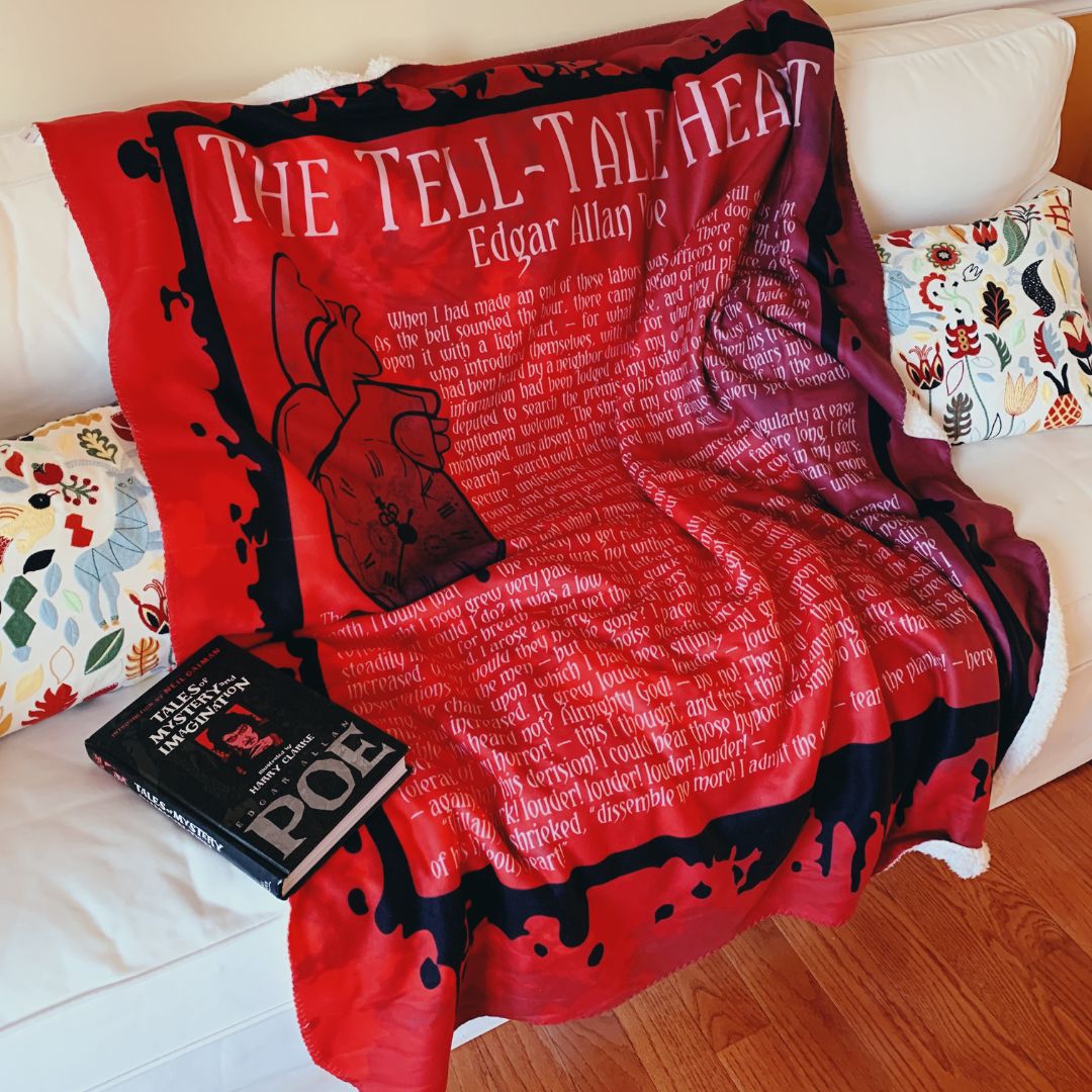 The Tell-Tale Heart Sherpa Fleece Book Blanket