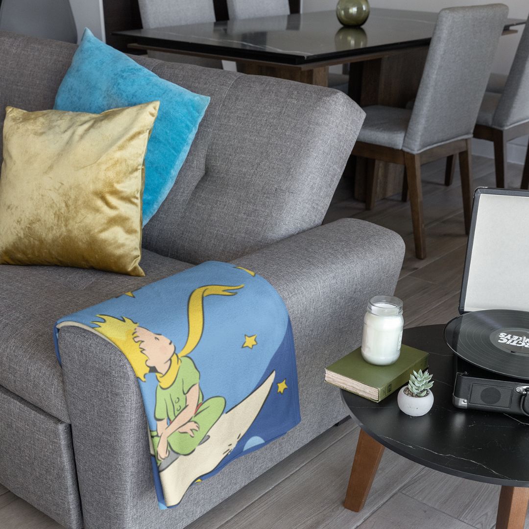 The Little Prince Sherpa Fleece Book Blanket