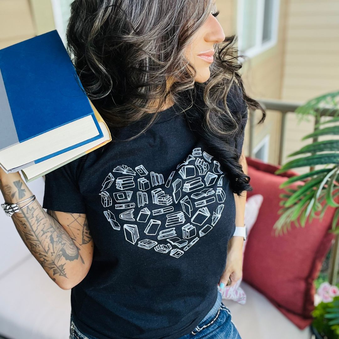 I Heart Books Unisex Tee