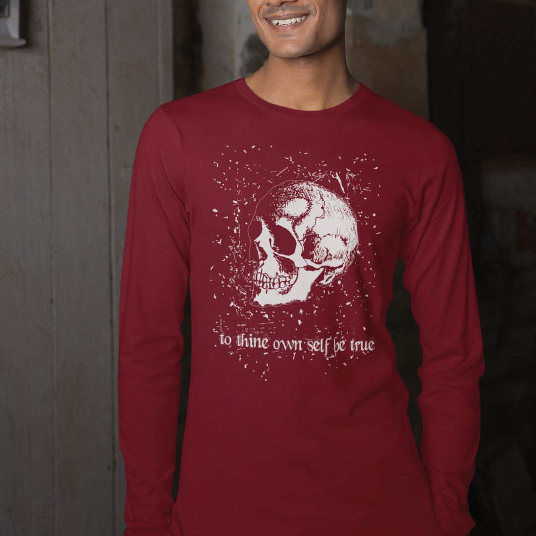 Hamlet Skull Long Sleeve Unisex Tee