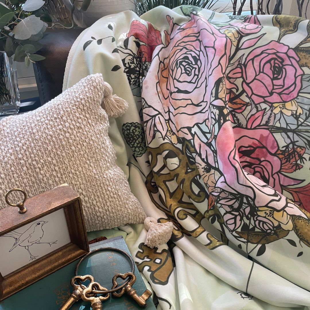 The Secret Garden Sherpa Fleece Book Blanket