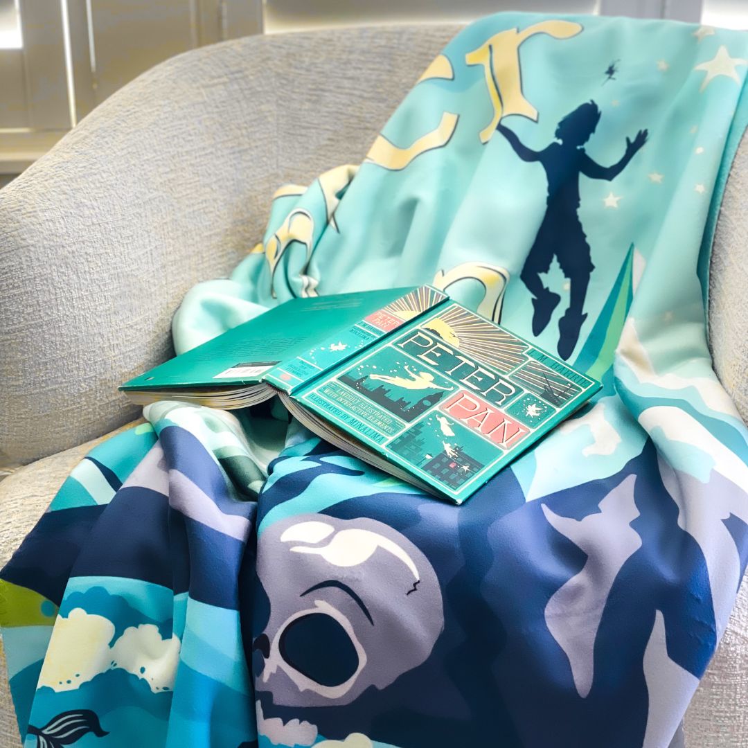 Peter Pan Sherpa Fleece Book Blanket