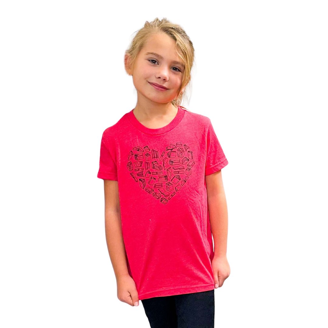 I Heart Books Kid's Tee
