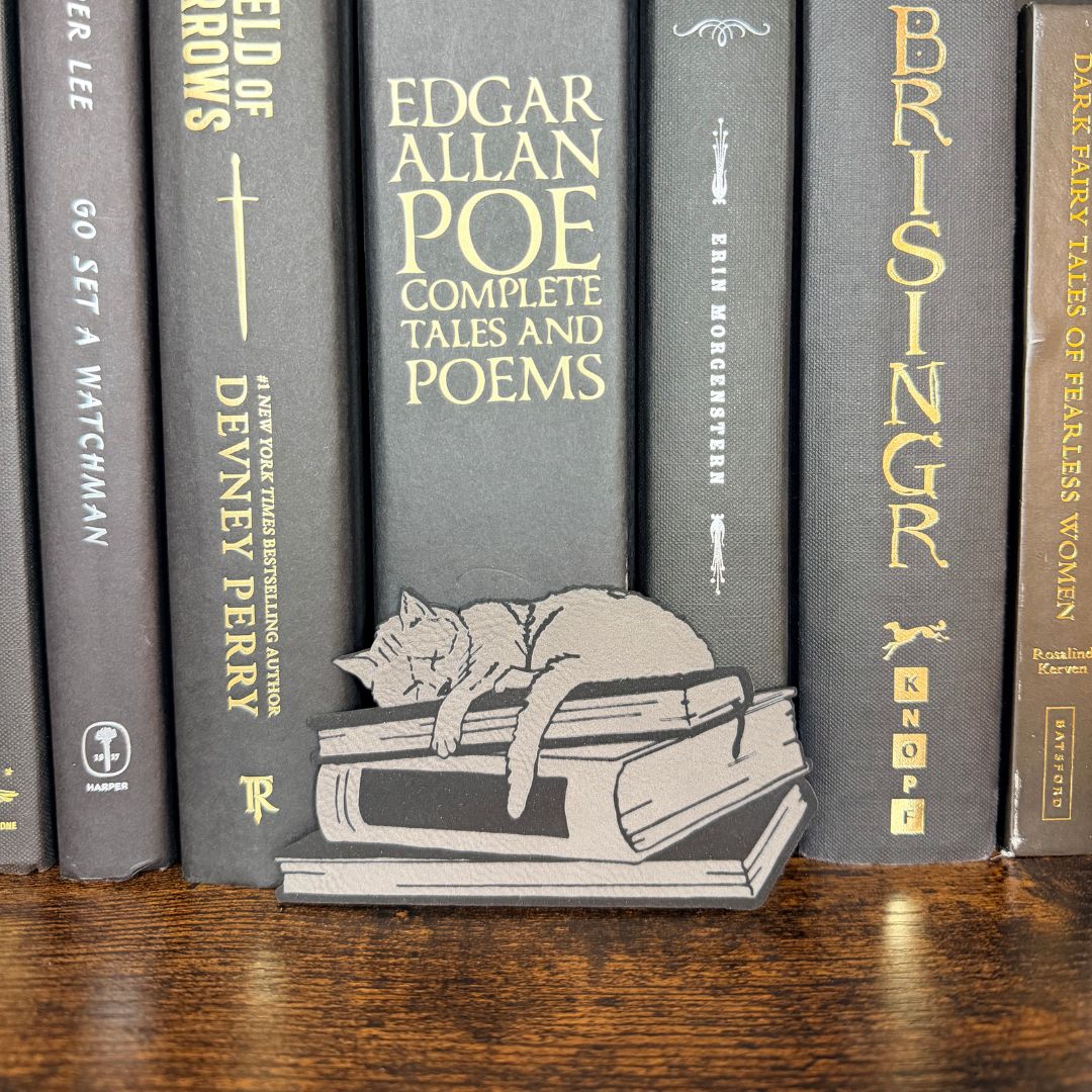 Puss on Books Graphic Bookmark