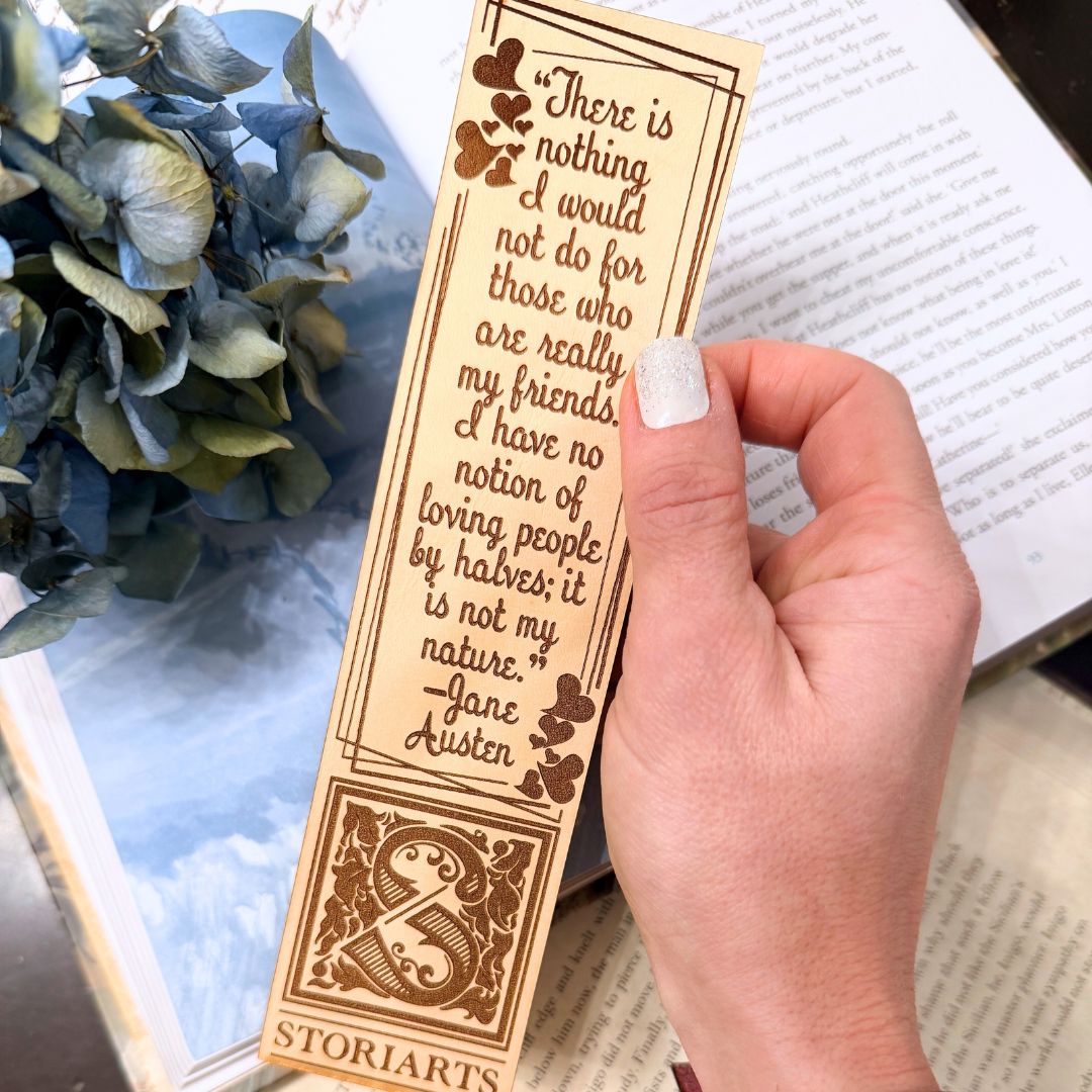 Northanger Abbey Leather Quote Bookmark