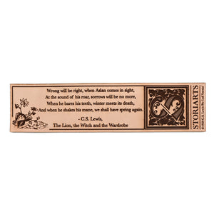 The Lion, the Witch and the Wardrobe Leather Quote Bookmark