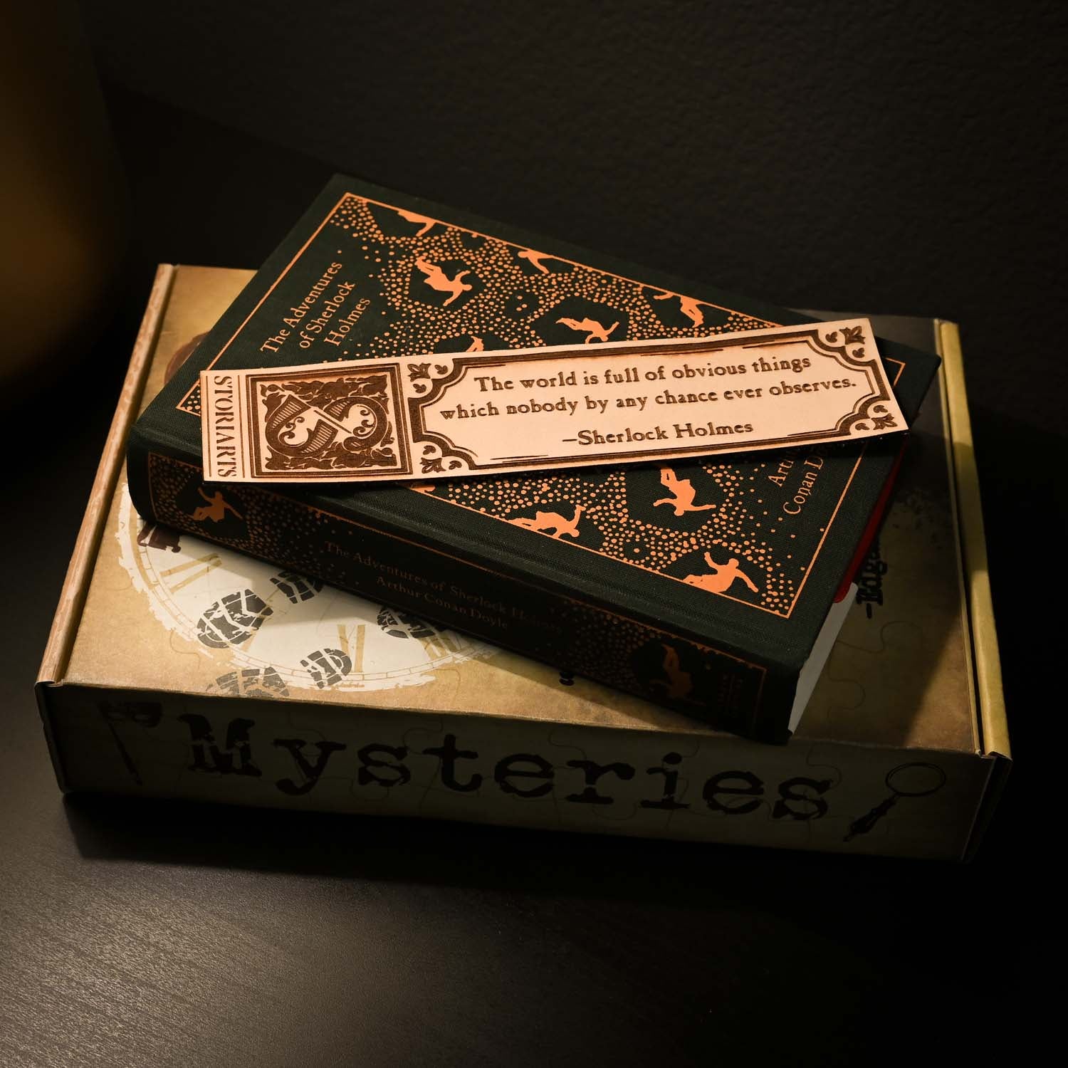 Sherlock Holmes Leather Quote Bookmark