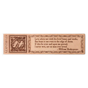 William Shakespeare Leather Quote Bookmark