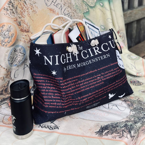 The Night Circus Book Tote | Cream Colored Tote Bag