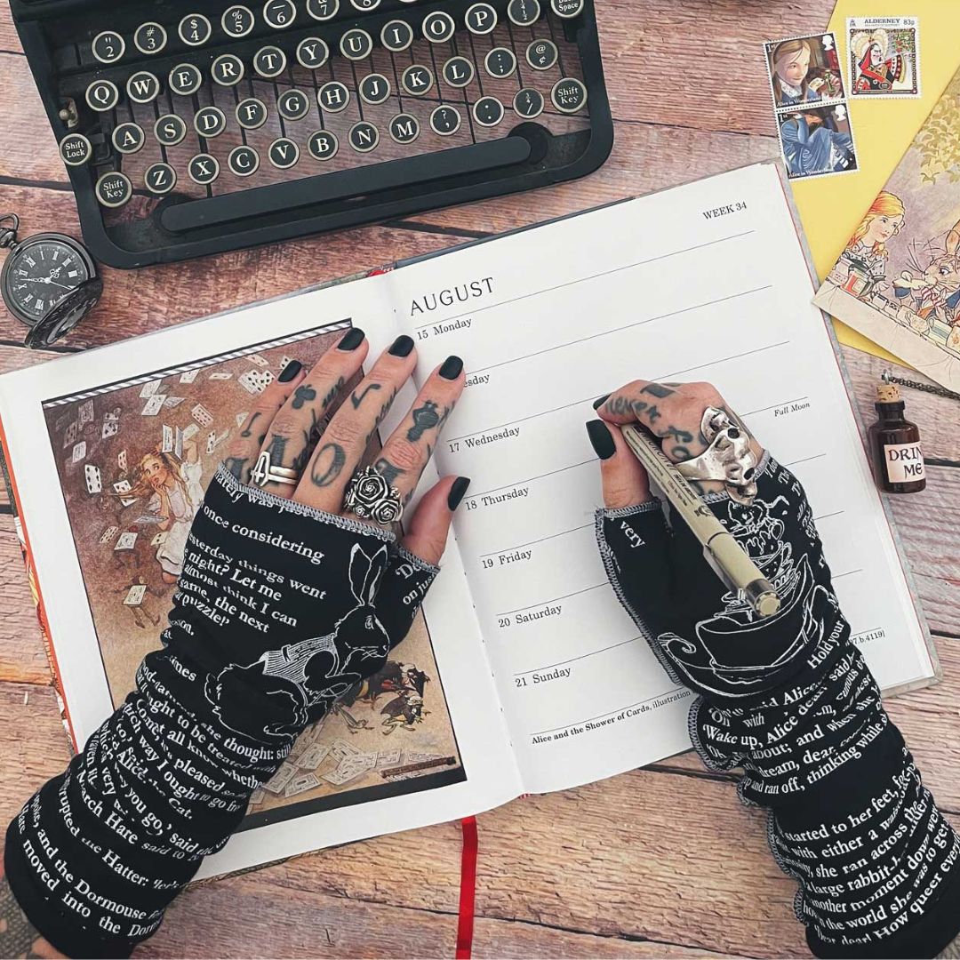 The Tell-Tale Heart Writing Gloves | Fingerless Cotton Gloves