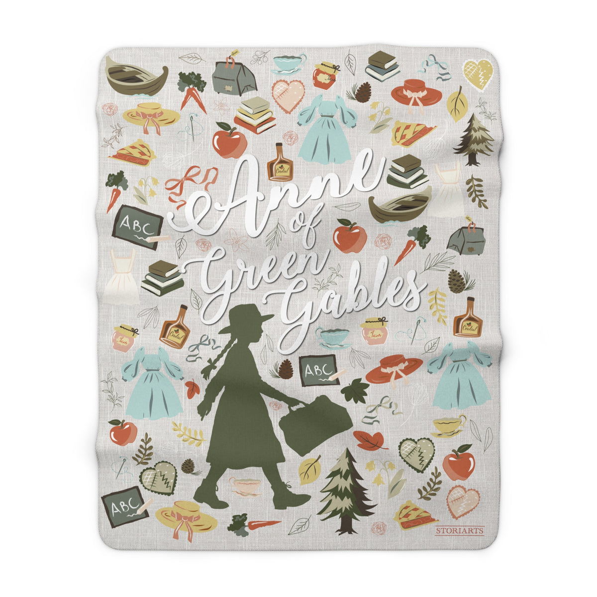 Anne of Green Gables Sherpa Fleece Book Blanket