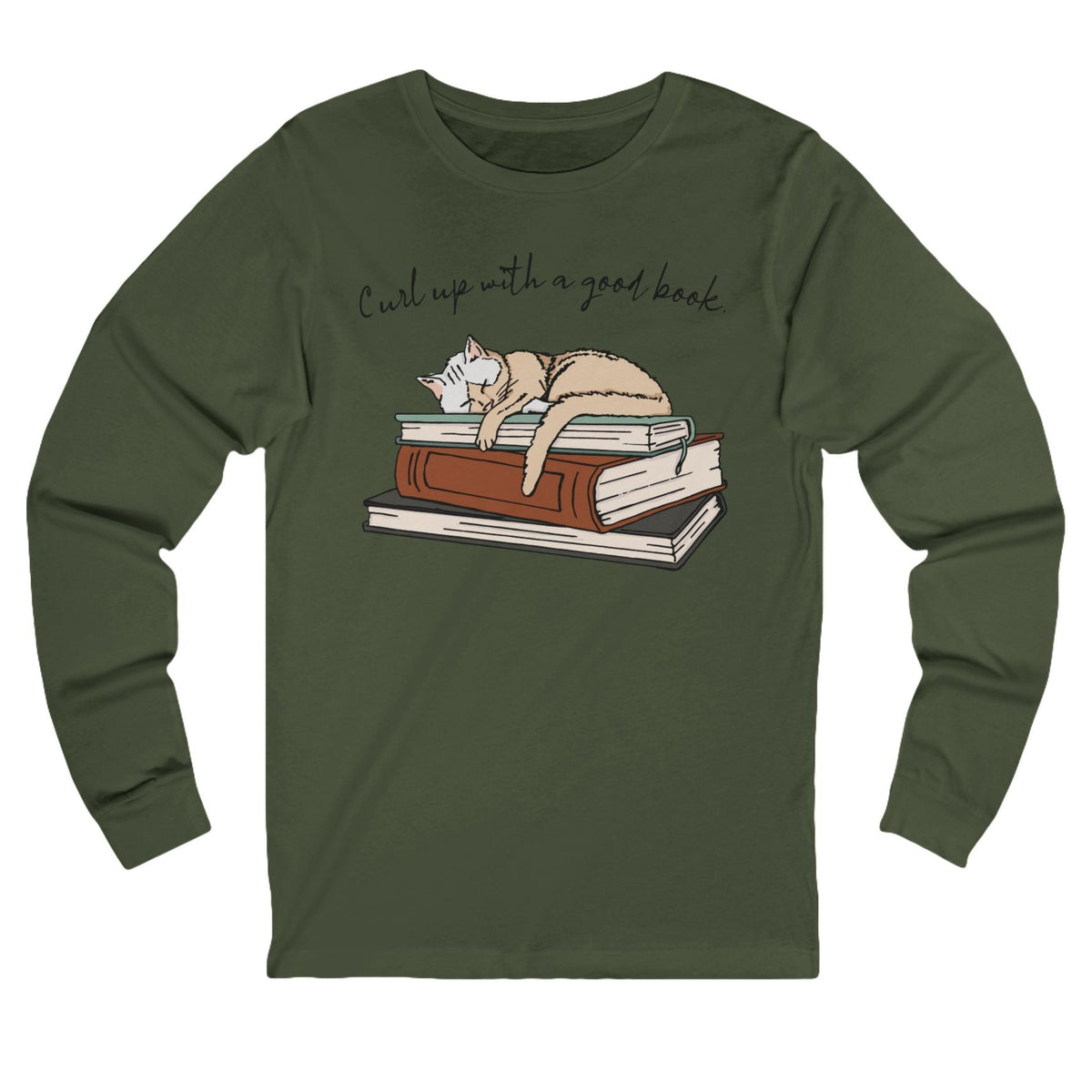 Curl Up with a Good Book Unisex Long Sleeve Tee