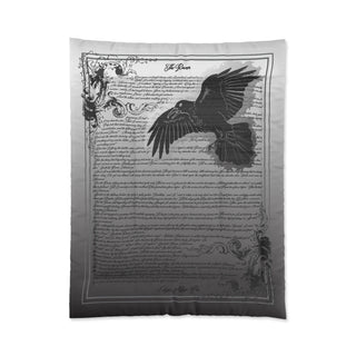 The Raven Comforter - Twin (68" × 88") / Grey