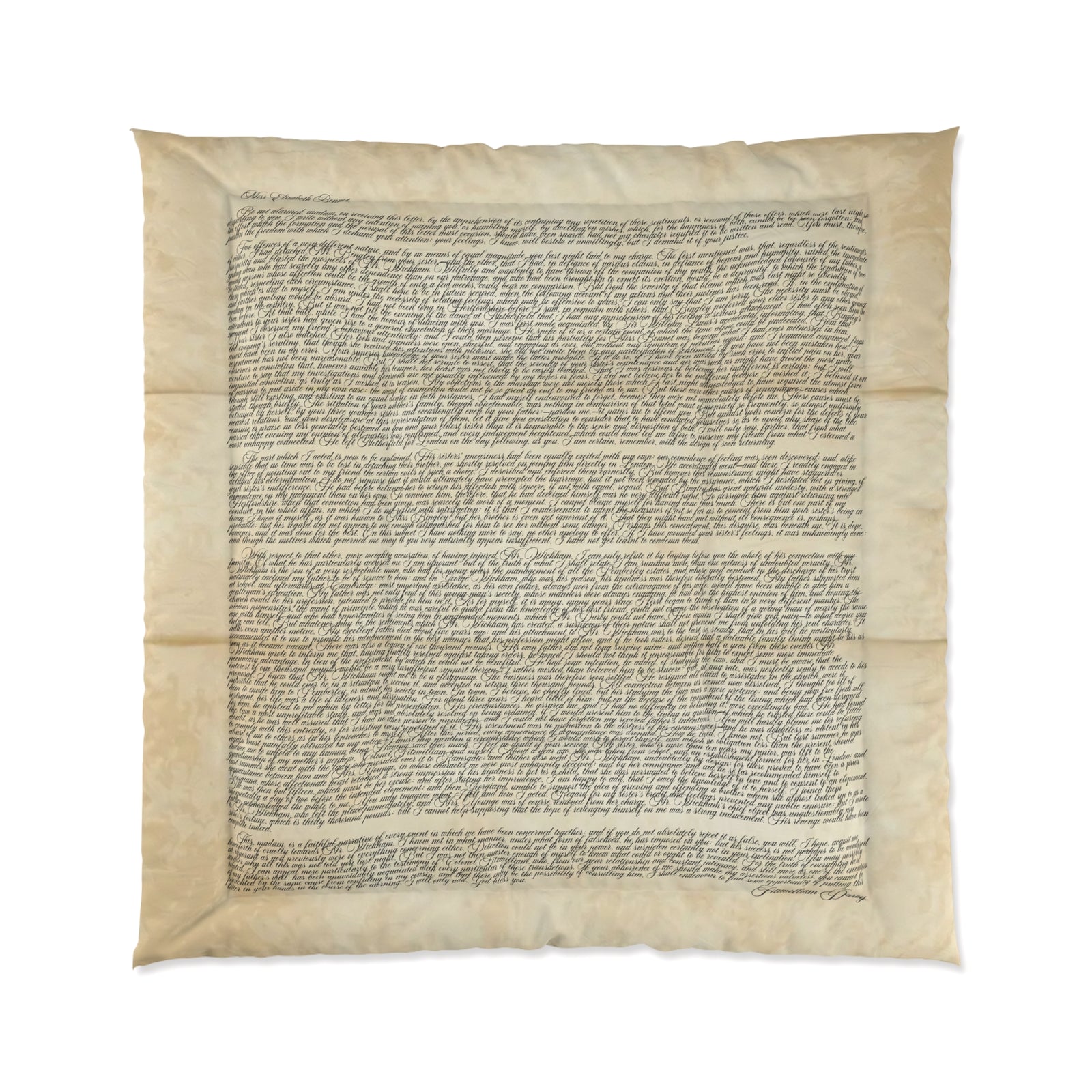 Mr. Darcy's Letter Comforter
