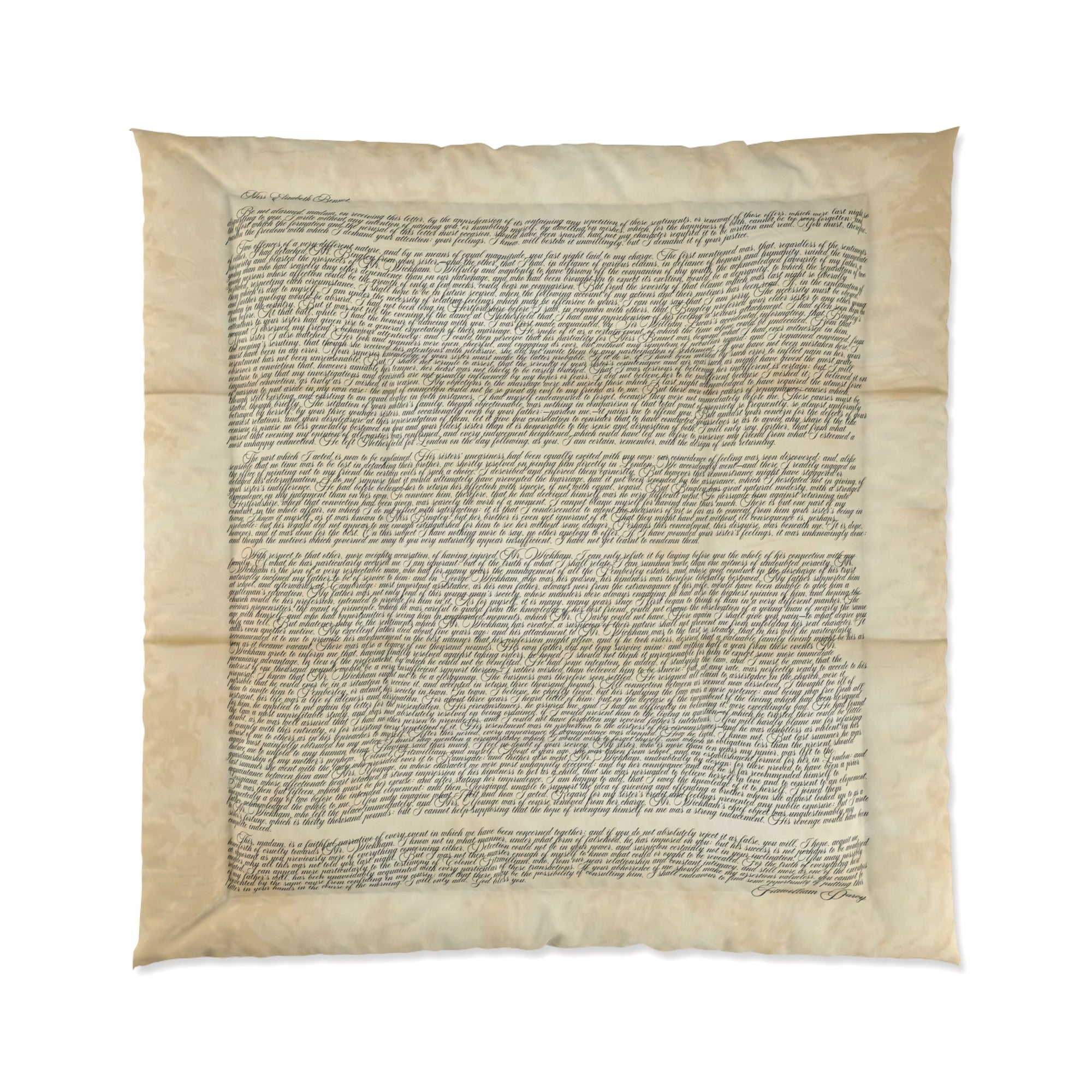 Mr. Darcy's Letter Comforter