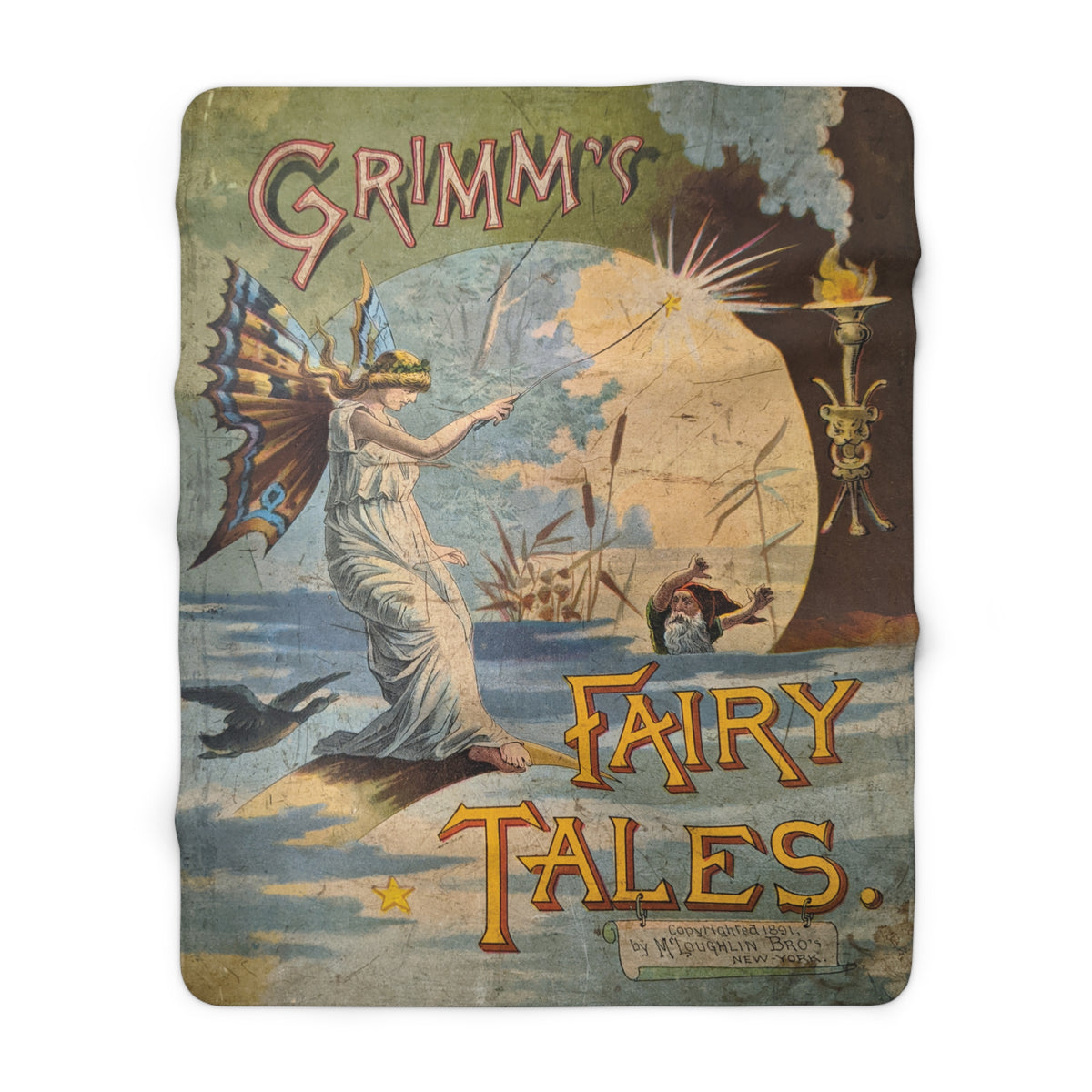 Grimm&#39;s Fairy Tales Sherpa Fleece Book Blanket