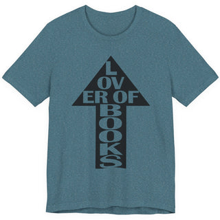 Lover of Books Unisex Tee - S / Heather Deep Teal Blue