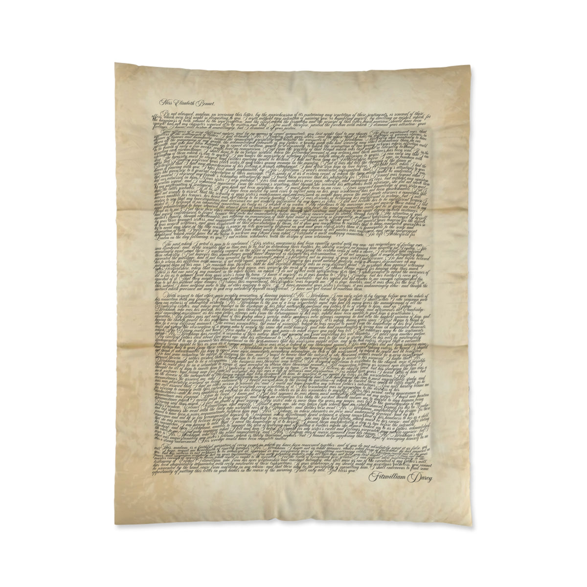 Mr. Darcy&#39;s Letter Comforter