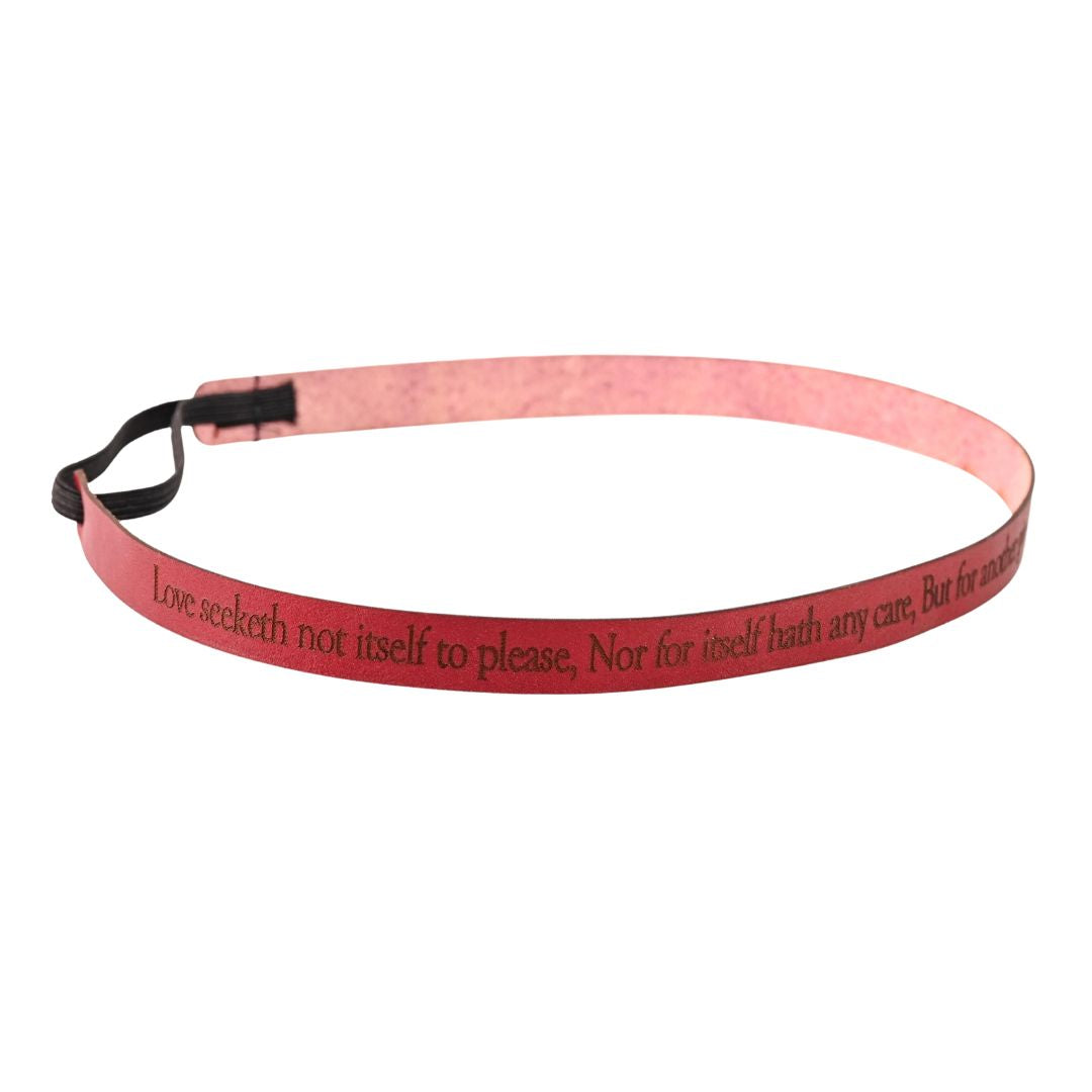 William Blake Leather Quote Headband