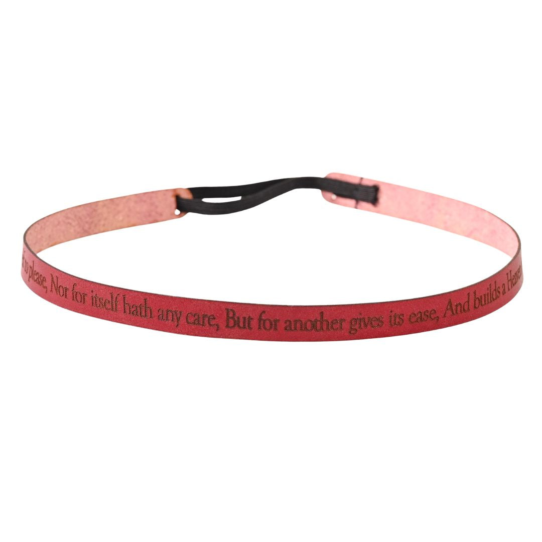 William Blake Leather Quote Headband