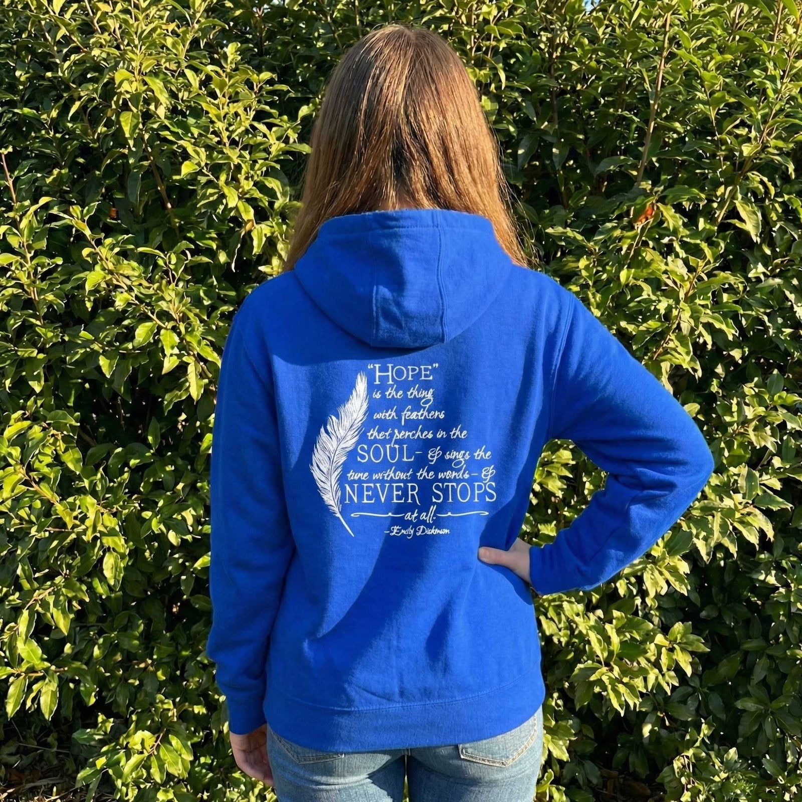 Emily Dickinson Quote Full Zip Hoodie