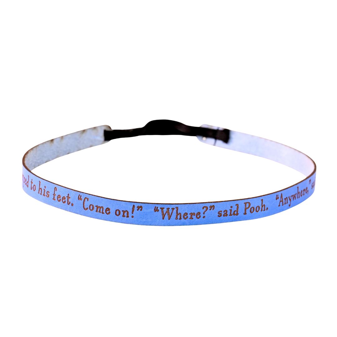 Winnie-the-Pooh Leather Quote Headband