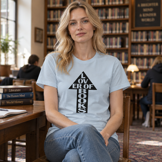 Lover of Books Women's Tee - Solid Light Blue / M