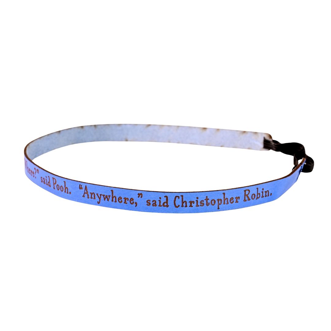 Winnie-the-Pooh Leather Quote Headband