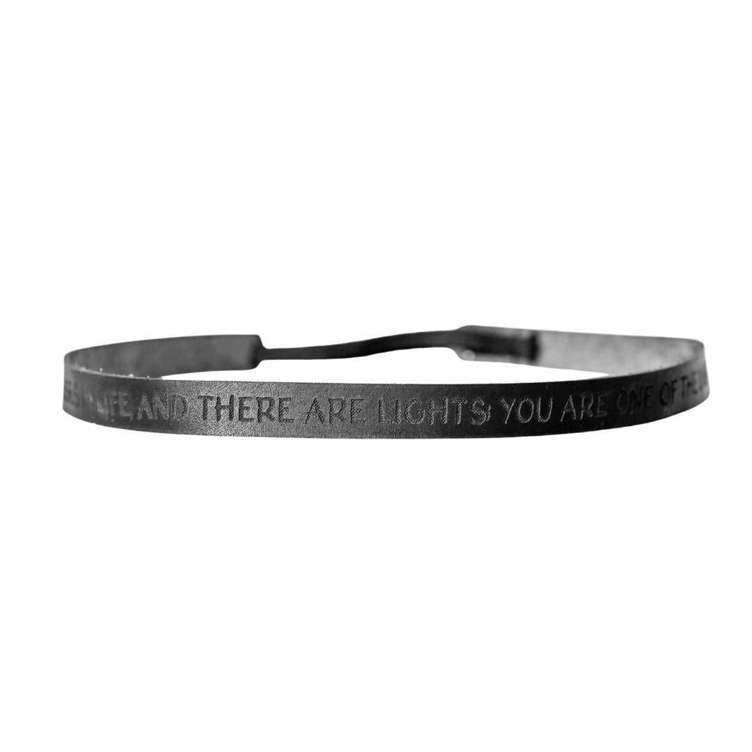 Dracula Leather Quote Headband