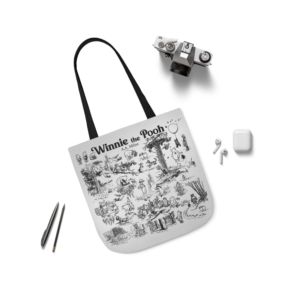 Winnie-the-Pooh Toile Tote Bag