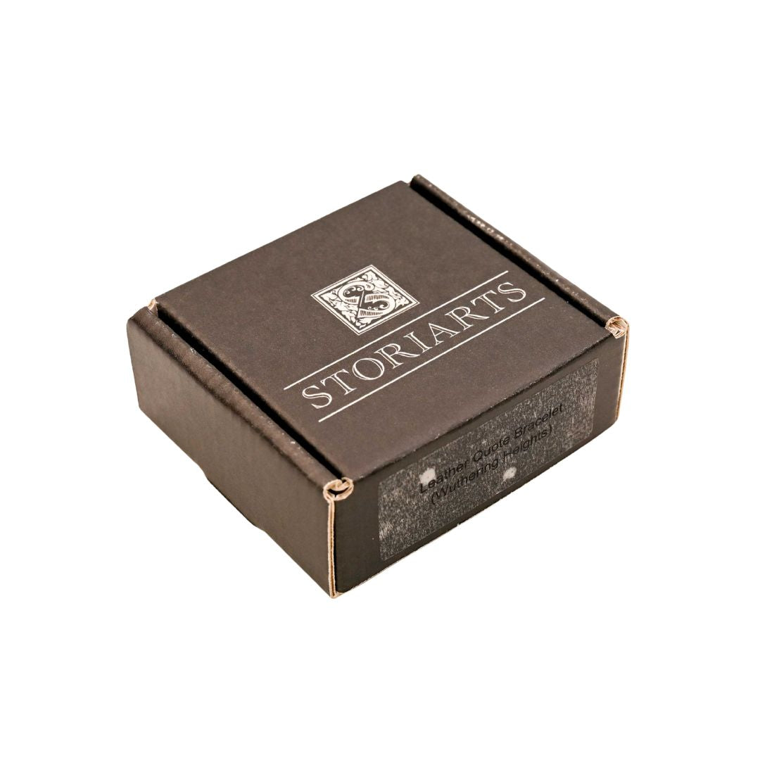 Wuthering Heights Leather Quote Bracelet