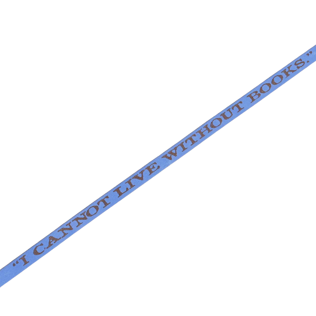 I Cannot Live Without Books Leather Quote Bracelet