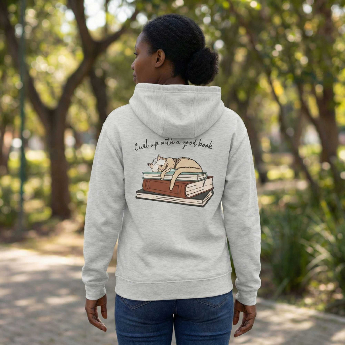 Curl Up With a Good Book Full Zip Hoodie